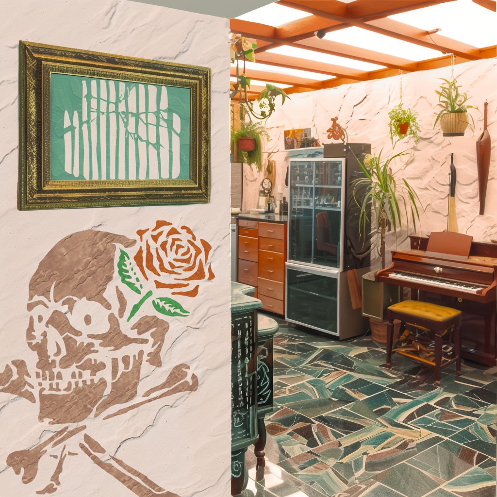 Skull Demon Crossbones  Emblem For Harley Cruiser Garage Wall