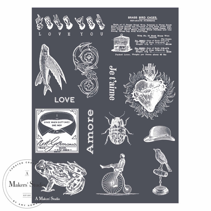Vintage Oddities - Mesh Stencil 9x12