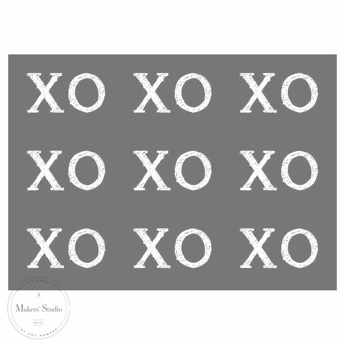 XOXO Pattern - Mesh Stencil 9x12