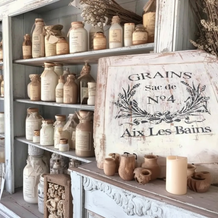 french grain sach stencil