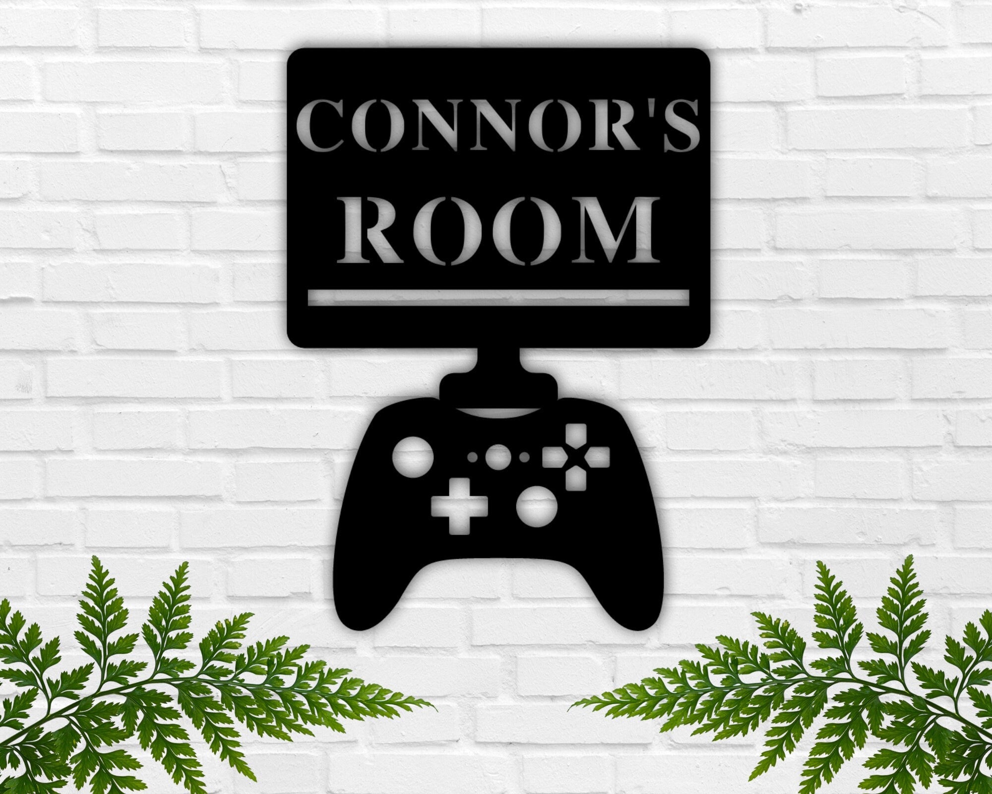 Gamer Room Name Custom Metal Sign