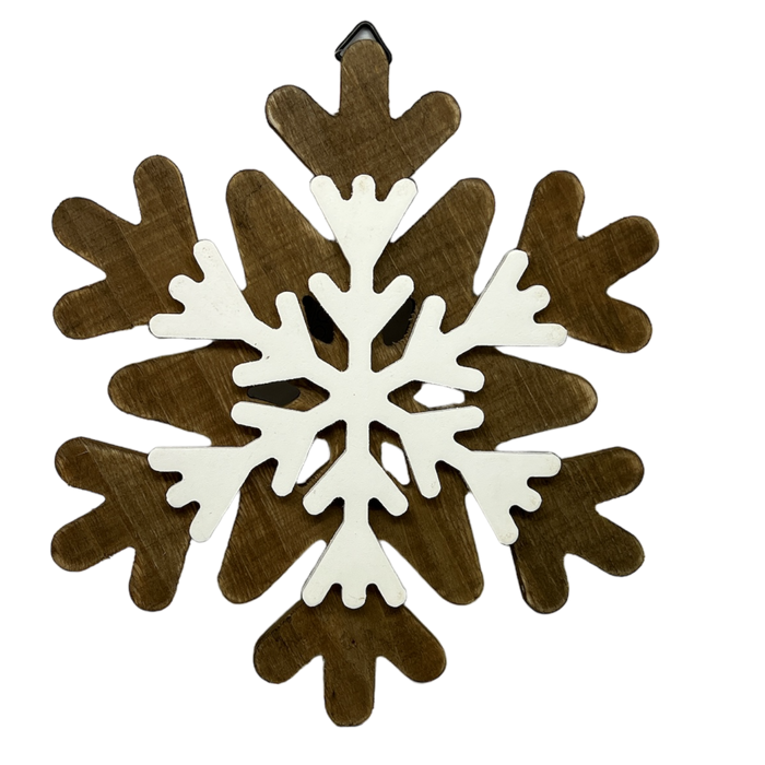 Wood Layered Snowflake Decor -