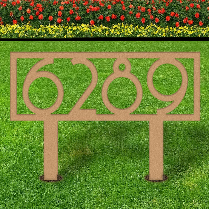 Retro Metal Address Yard Sign
