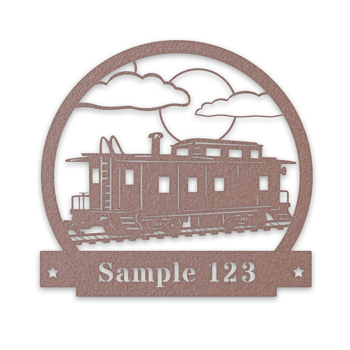 Train CABOOSE - Metal Wall Decor, Custom Metal Name Sign