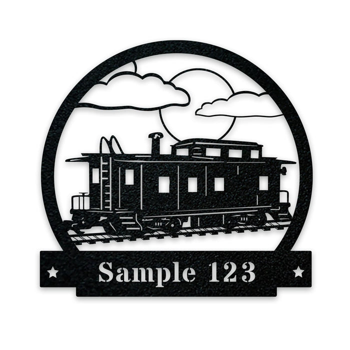Train CABOOSE - Metal Wall Decor, Custom Metal Name Sign