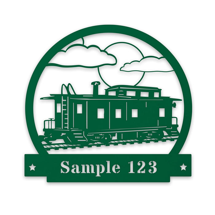 Train CABOOSE - Metal Wall Decor, Custom Metal Name Sign