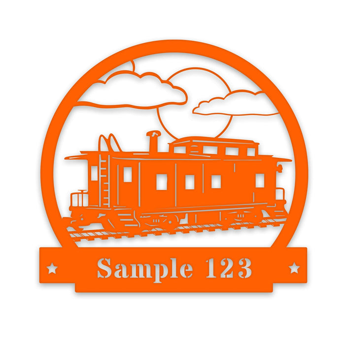 Train CABOOSE - Metal Wall Decor, Custom Metal Name Sign