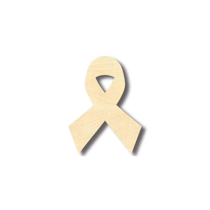 Unfinished Wood Cancer Ribbon Shape - Craft - up to 46" DIY