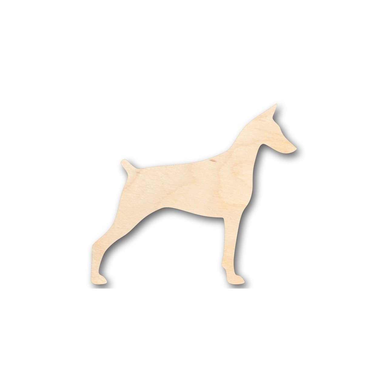 Unfinished Wood Doberman Dog Shape - Animal - Pet - Craft - up to 46