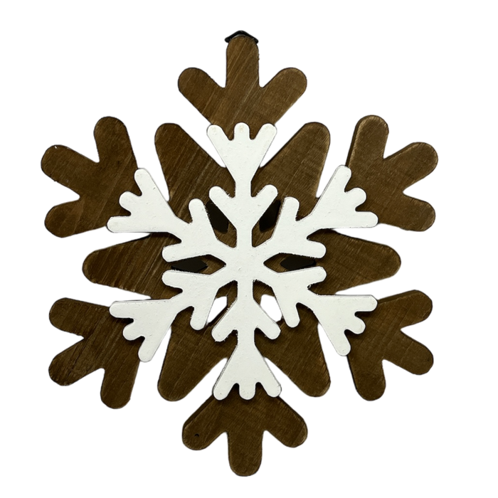 Wood Layered Snowflake Decor -