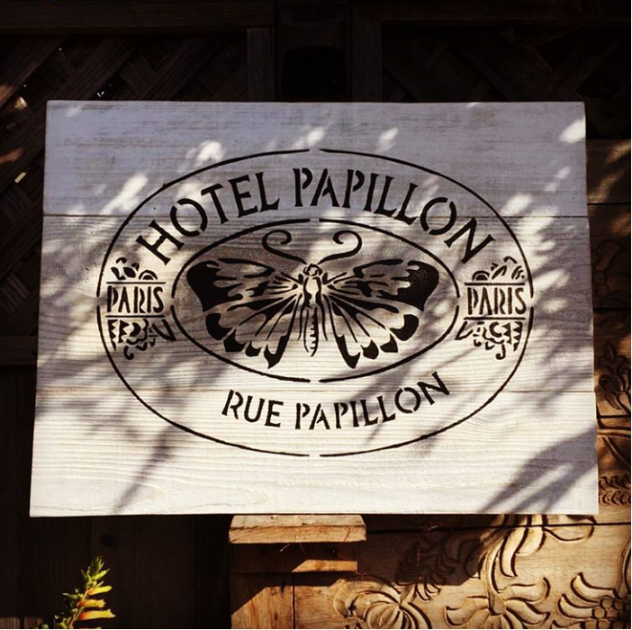 french papillon stencil