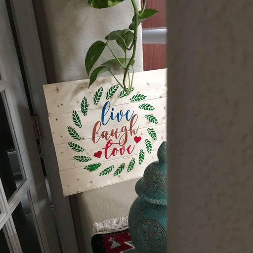 leaf wreath stencil
