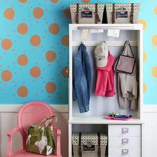egg shape polka dots stencils