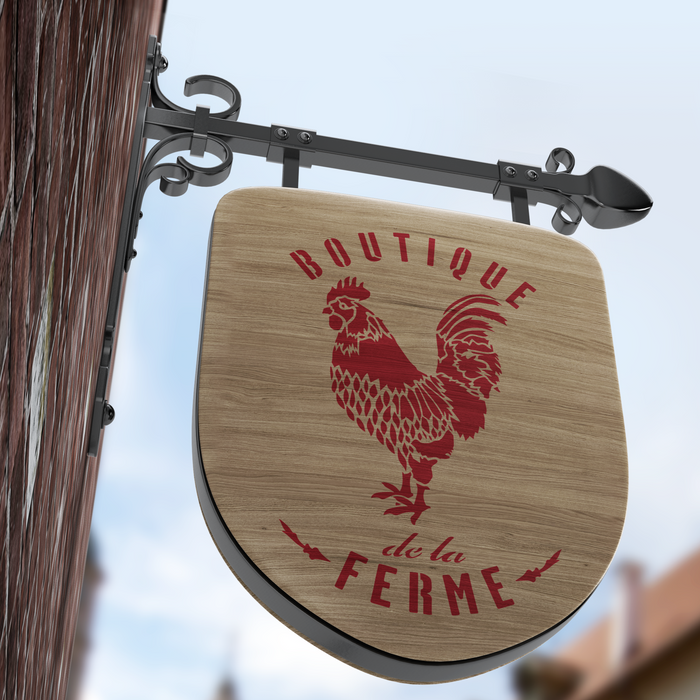 french rooster stencil