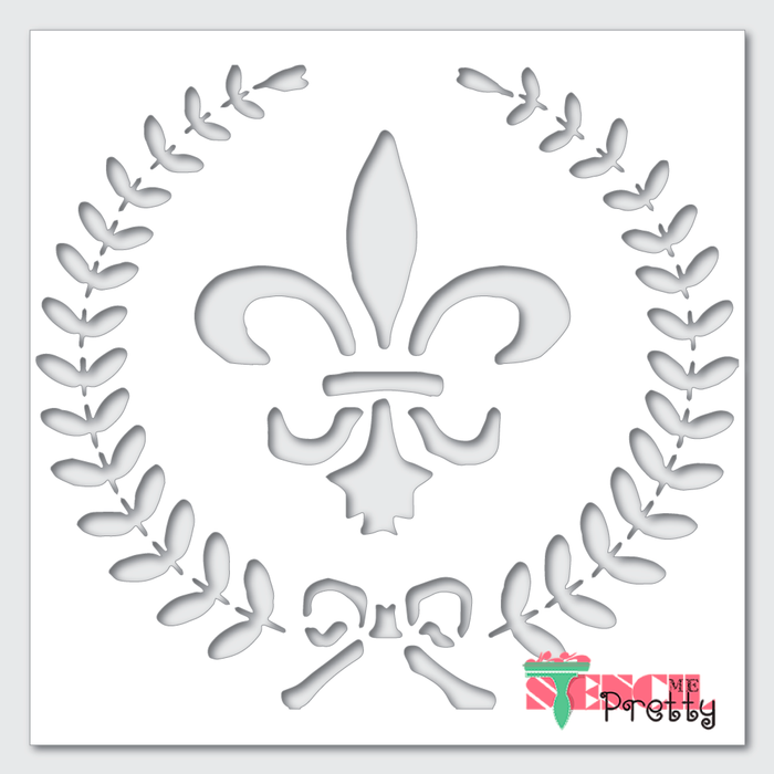 laurel leaves stencil