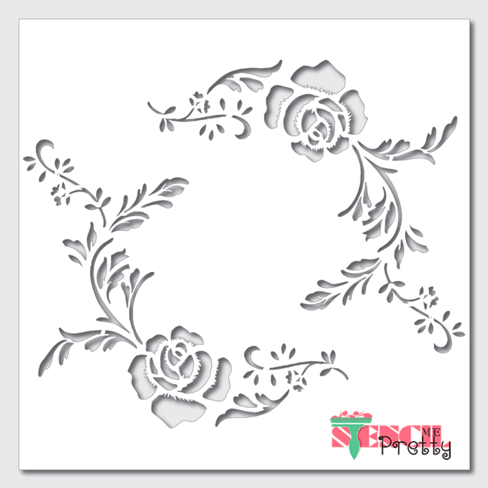 rose flower stencil