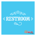 Restroom stencil