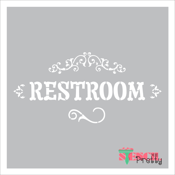 powder room stencil