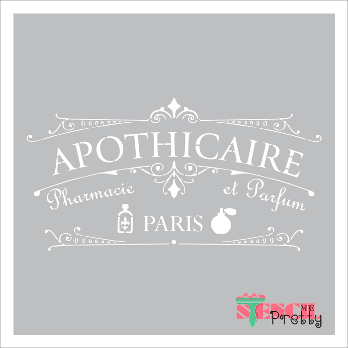 french pharmacy stencil