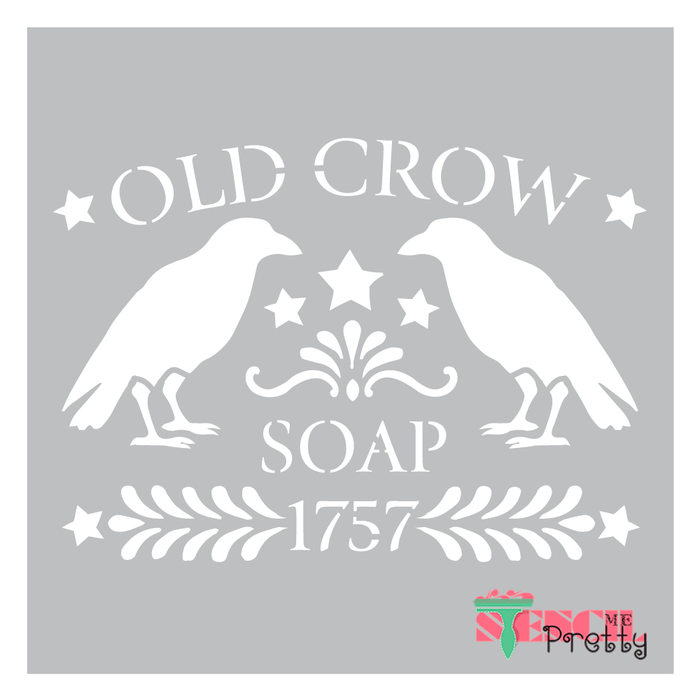 old crow soap stencil