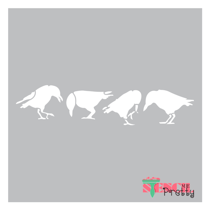 primitive crows stencil