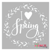 spring wreath stencil
