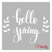spring leaves stencil