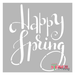 happy spring stencil