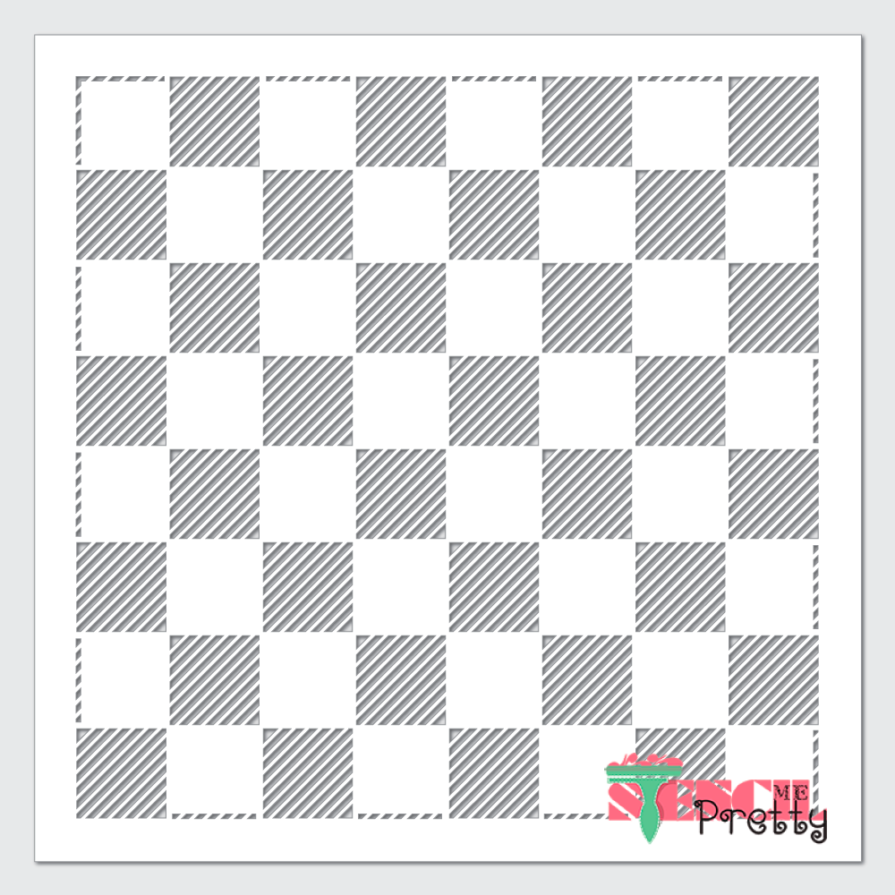 buffalo check pattern stencil