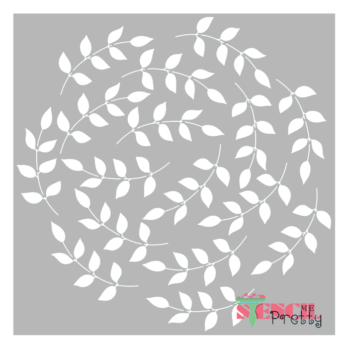 stemmed leaves stencil