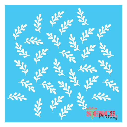 stemmed leaves stencil
