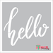 hello typography stencil