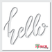 hello calligraphy stencil