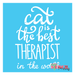 cat is the best therapist stencil