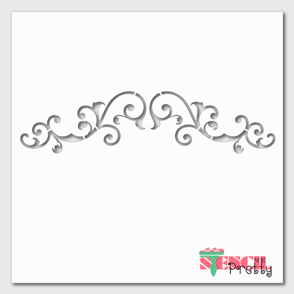 scroll border stencil