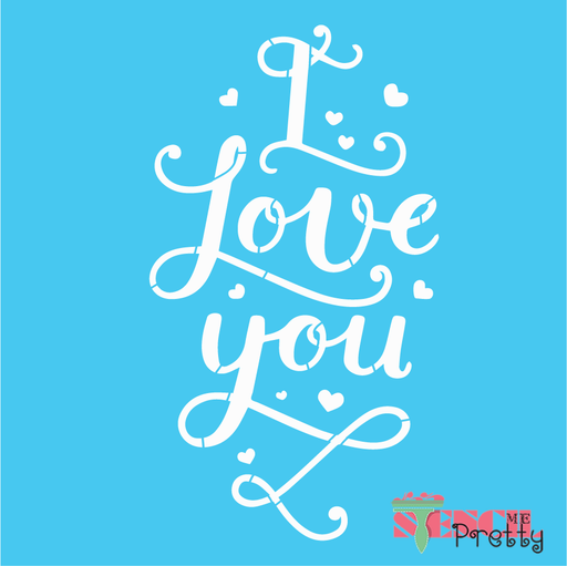 i love you stencil
