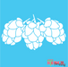 pinecone stencil