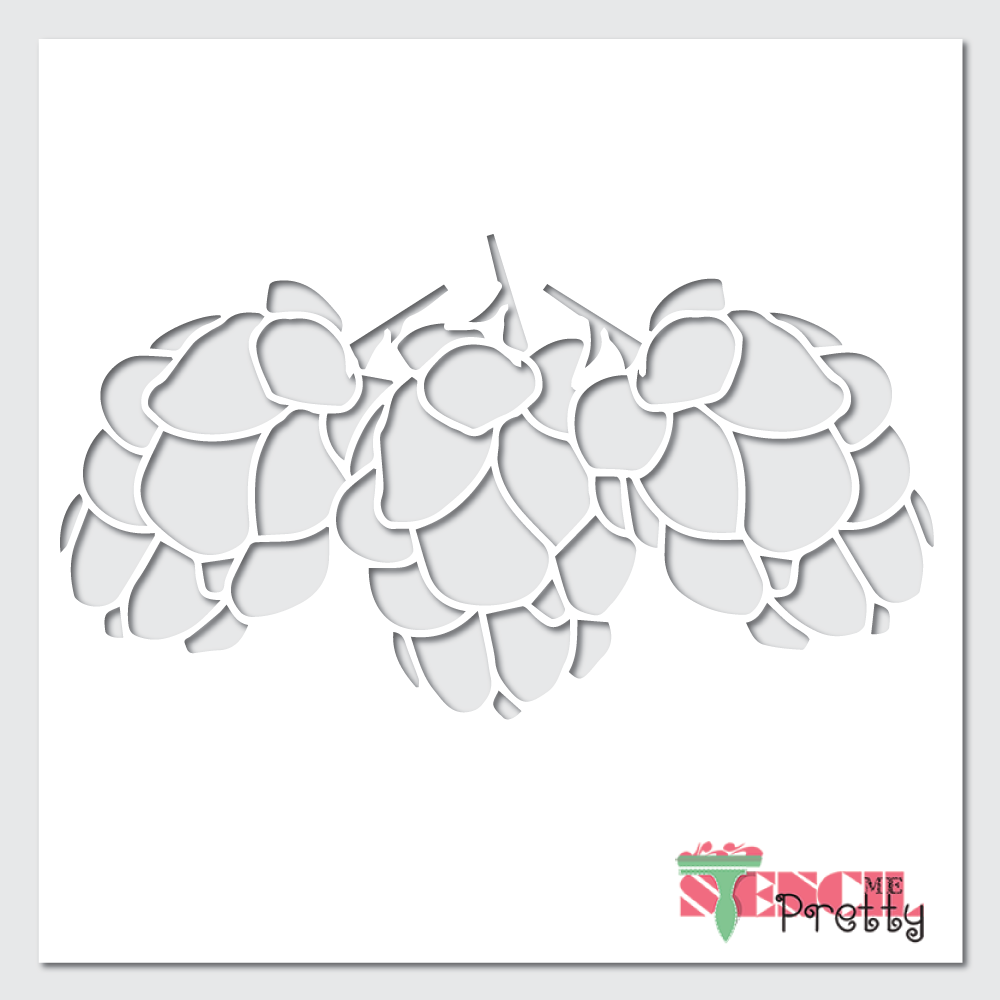 pine cone stencil
