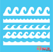 ocean waves stencil