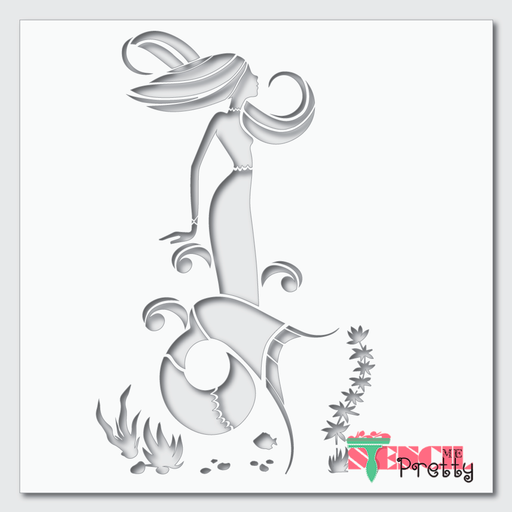 mermaid stencil