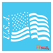 USA flag stencil