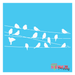 city birds stencil