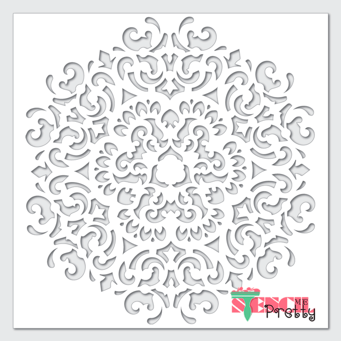flame mandala stencil