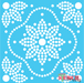 floral polka dot stencil