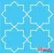 polka flower stencil