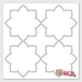 polka flower stencil
