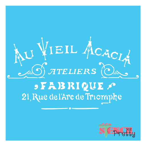 au vieil acacia stencil