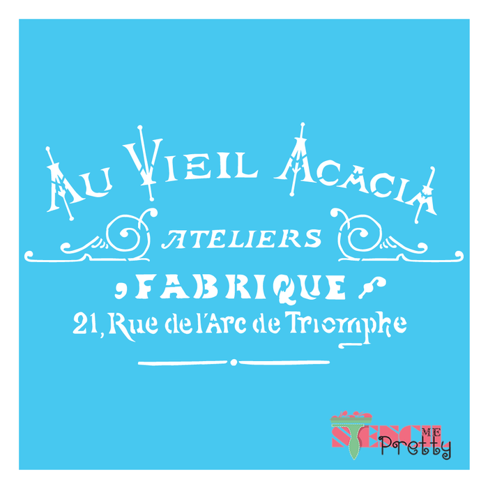 au vieil acacia stencil