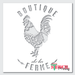 french rooster stencil