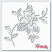 stemmed flower stencil